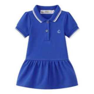 PETIT BATEAU - プチバトー PETITBATEAU鹿の子編みポロボディドレス　104 女の子夏服