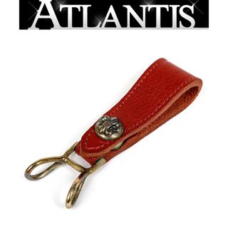 クロムハーツ(Chrome Hearts)のCHROME HEARTS 銀座店 クロムハーツ ベルトループ BSフレア レザー シルバー SV925 赤 94962(その他)