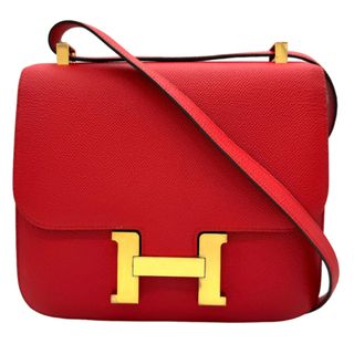 エルメス(Hermes)の　エルメス HERMES コンスタンス3 24 D刻印 ルージュクー ゴールド金具 ヴォー・エプソン レディース ショルダーバッグ(ショルダーバッグ)