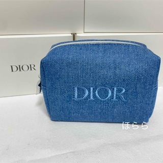 Christian Dior - DIORディオールノベルティポーチデニムポーチ化粧ポーチ　ブルー　非売品　新品