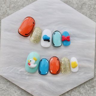 【現品】ネイルチップ/ディズニー パルパルーザ/ドナルド/コミックネイル