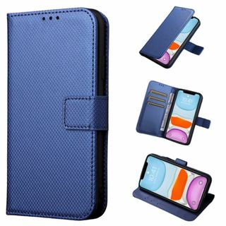 arrows WE 手帳型 ケース tpu マグネット 光沢 ブルー(Androidケース)