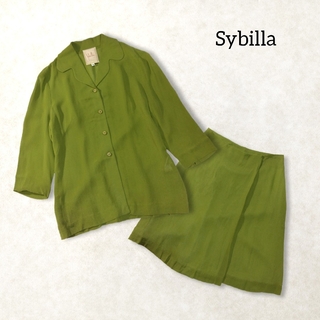 シビラ(Sybilla)のシビラ ✿ 上下 セットアップ スカートスーツ 40 L グリーン 春夏 薄手(スーツ)