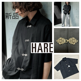 HARE - 24ss 新品未■HARE ハレ■メタルボタン プリーツ オーバーサイズ シャツ