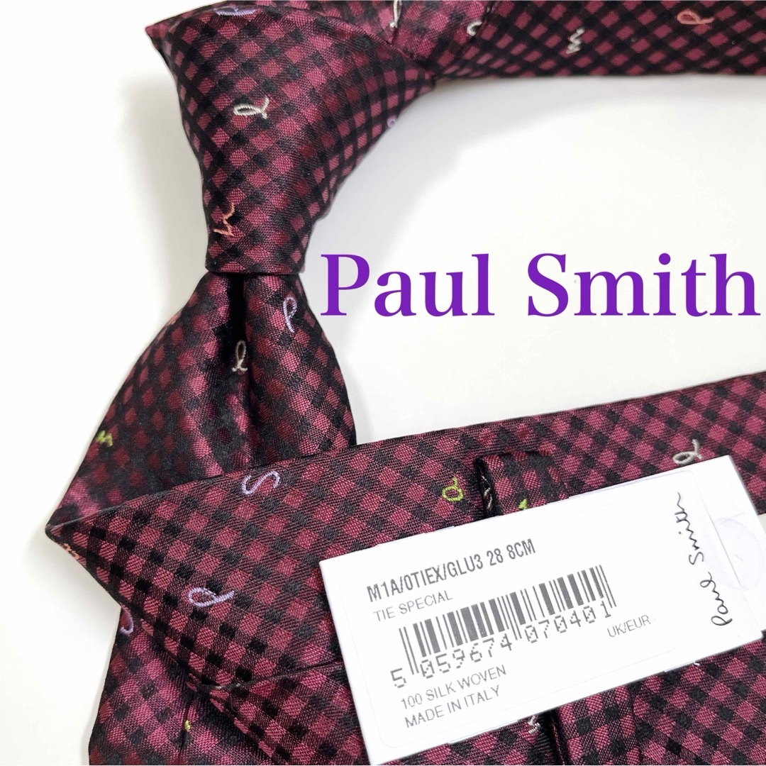 Paul Smith(ポールスミス)の新品タグ付き 現行タグ ポールスミス ネクタイ ハイブランド ロゴグラム 希少 メンズのファッション小物(ネクタイ)の商品写真