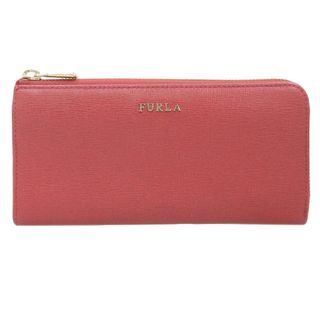 Furla - 【本物保証】 フルラ FURLA L字ファスナー 長財布 レザー 赤 レッド ゴールド金具 ロゴ シンプル