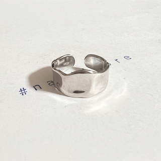 シルバーリング 925 銀  ラウンドワイド ムーン スムース 韓国 指輪①a(リング(指輪))