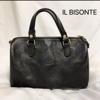 IL BISONTE - イルビゾンテ　ボストンバッグ　ショルダー　ブラック
