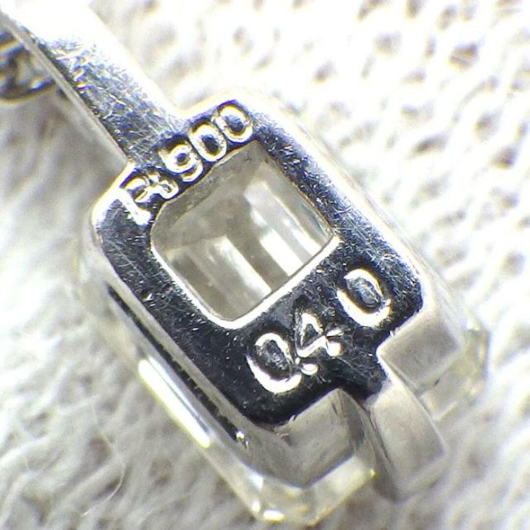 【ダイヤモンド】 ネックレス 1ポイント エメラルドカット ダイヤモンド 0.4ct PT900 PT850 【中古】 レディースのアクセサリー(ネックレス)の商品写真