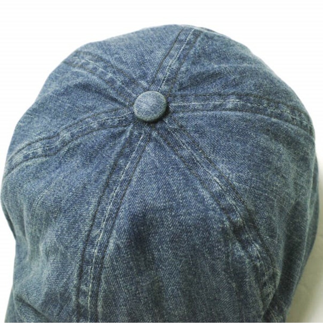 RRL(ダブルアールエル)のRRL ダブルアールエル DENIM NEWSBOY CAP デニムニュースボーイキャップ 782666633001 M(58cm) インディゴ Double RL ダメージ加工 キャスケット 帽子【中古】【RRL】 メンズの帽子(キャスケット)の商品写真