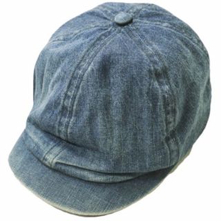 RRL - RRL ダブルアールエル DENIM NEWSBOY CAP デニムニュースボーイキャップ 782666633001 M(58cm) インディゴ Double RL ダメージ加工 キャスケット 帽子【中古】【RRL】