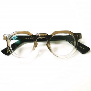 Lesca LUNETIER レスカ ルネティエ LIMITED EDITION 50本限定 CROWN PANTO 8mm - Upcycling Acetate Col.49 ブラウングラデーション/クリア 眼鏡 メガネ サングラス【中古】【Lesca LUNETIER】