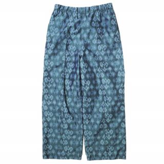 maturely マチュアリー 21AW Kasuri Print Pants カスリプリントパンツ 13-24-1040-803 ONE SIZE BLUE BEAMS イージー ボトムス【中古】【maturely】(カジュアルパンツ)