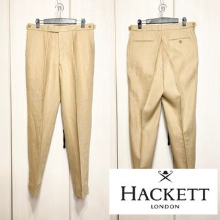 【美品】 HACKETT LONDON リネン テーパード トラウザー