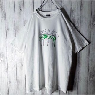 ステューシー(STUSSY)のステューシー スモーキング 3ピープル Tシャツ 白 オーバーサイズ ゆったり(Tシャツ/カットソー(半袖/袖なし))