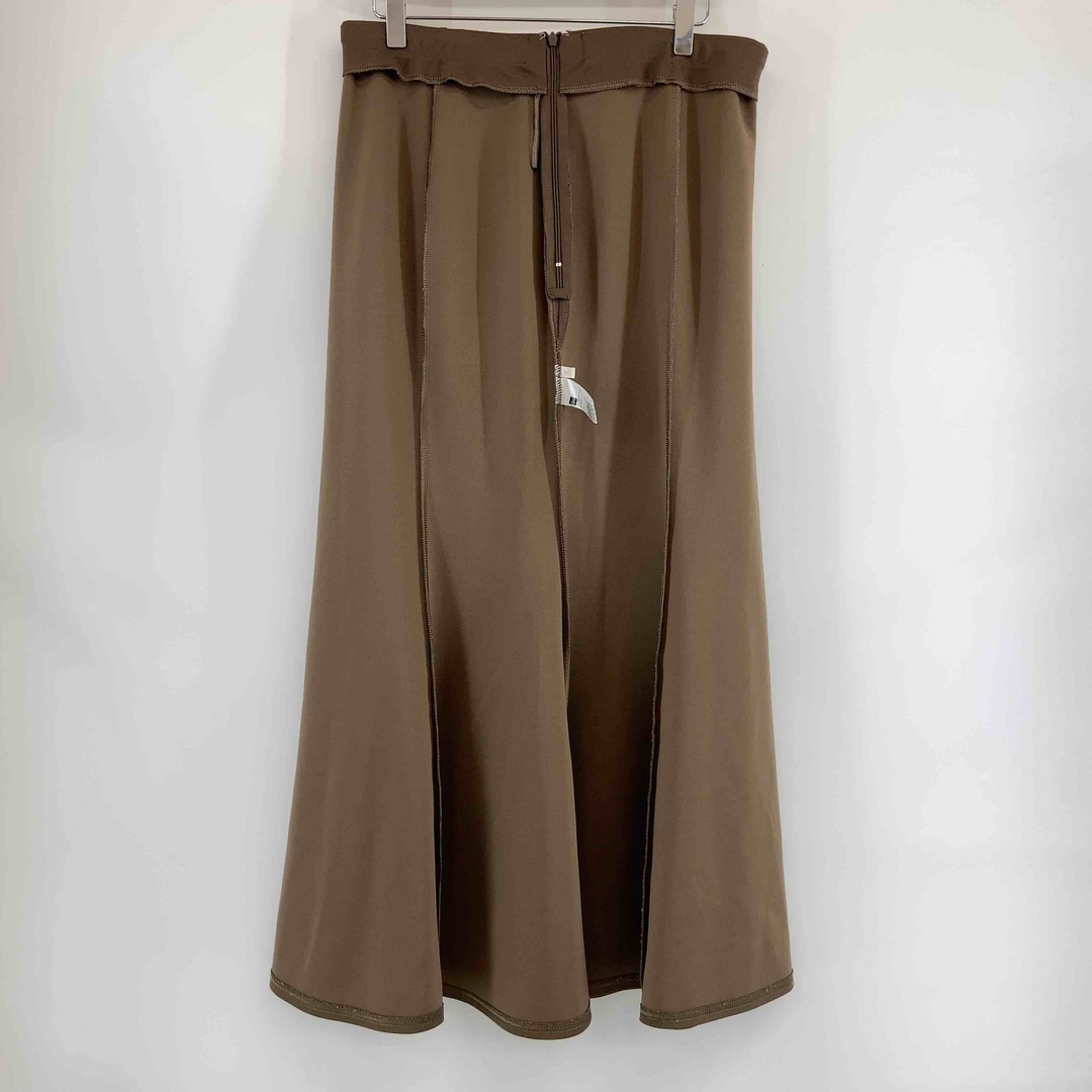 GU(ジーユー)のGU ジーユー ブラウン フレアスカート 無地 シンプル レディース ロングスカート レディースのスカート(ロングスカート)の商品写真
