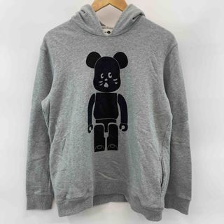 ニャー(nya)のにゃー×BEARBRICK ベアブリック メンズ パーカー グレー 長袖 コットン(パーカー)