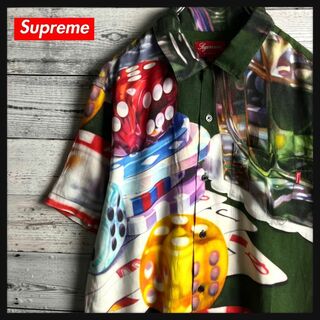 シュプリーム(Supreme)の【希少デザイン】シュプリーム☆ 総柄 サイコロ レーヨン オープンカラーシャツ(シャツ)