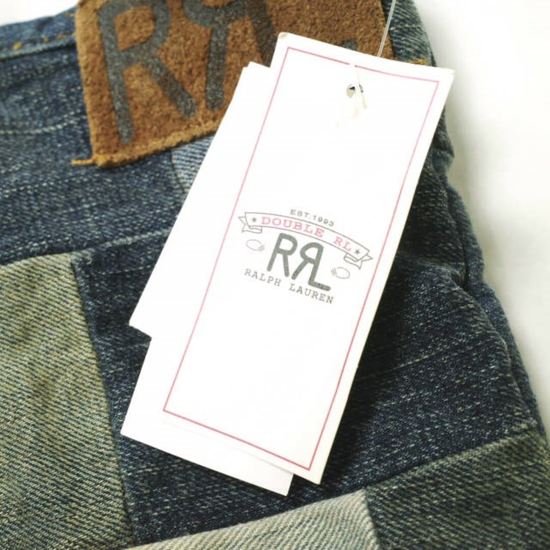 RRL(ダブルアールエル)のRRL ダブルアールエル アメリカ製 LIMITED EDITION Patchwork Denim Tote Bag リミテッドエディション パッチワークデニムトートバッグ MARRBGS0G620026 Indigo Double RL リサイクルデニム カバン【新古品】【中古】【RRL】 メンズのバッグ(トートバッグ)の商品写真