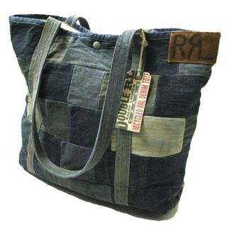 ダブルアールエル(RRL)のRRL ダブルアールエル アメリカ製 LIMITED EDITION Patchwork Denim Tote Bag リミテッドエディション パッチワークデニムトートバッグ MARRBGS0G620026 Indigo Double RL リサイクルデニム カバン【新古品】【中古】【RRL】(トートバッグ)