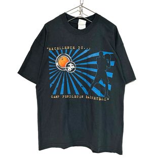 希少 古着 "PORT and COMPANY" バスケ プリント Tシャツ(Tシャツ/カットソー(半袖/袖なし))