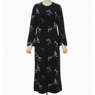 マメ(mame)のMame Floral Jacquard Knitted Dress (ロングワンピース/マキシワンピース)