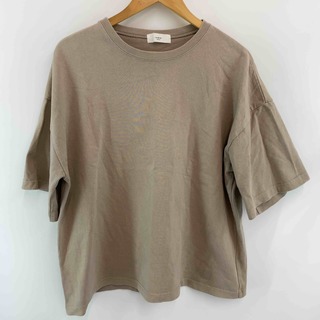 remer リメール メンズ Tシャツ 半袖　無地　綿100％　シンプル　ベージュ(Tシャツ/カットソー(半袖/袖なし))