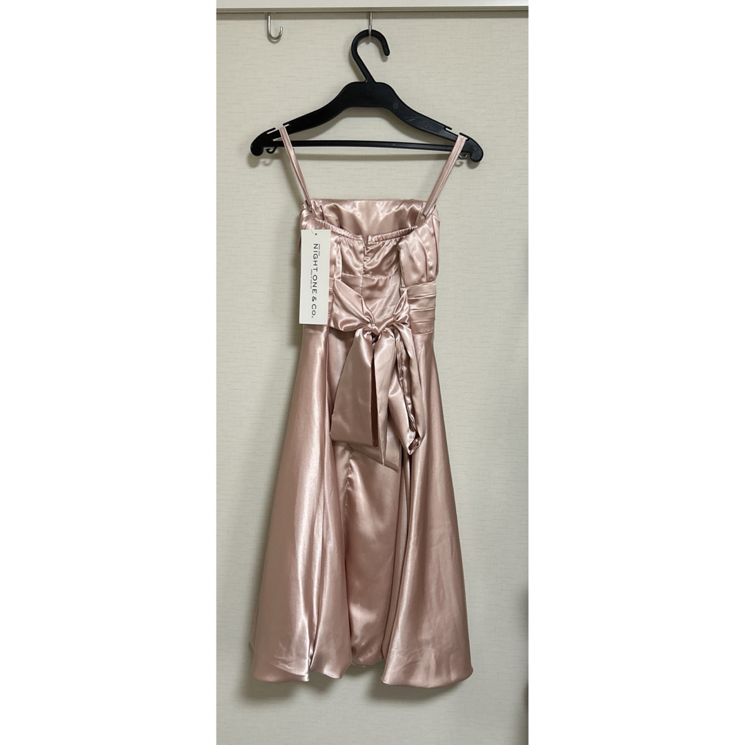 NIGHT1(ナイトワン)のパーティードレス・ボレロセット　ピンクゴールド レディースのフォーマル/ドレス(ミディアムドレス)の商品写真