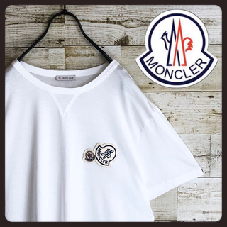MONCLER - MONCLER モンクレール tシャツ ダブル刺繍 ロゴ入り 美品