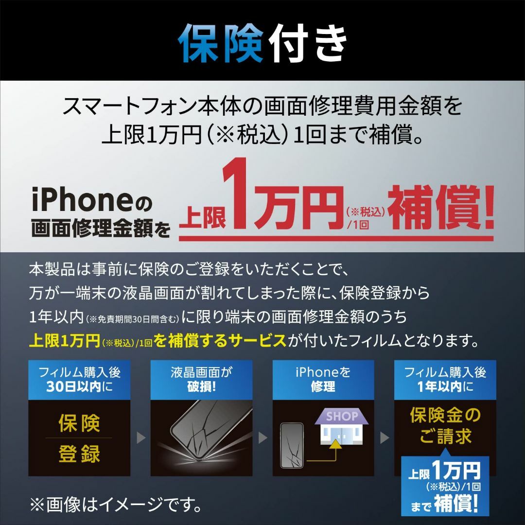 【色:クリア_スタイル:保険付き】エレコム iPhone SE (第2世代/第3 スマホ/家電/カメラのスマホアクセサリー(その他)の商品写真