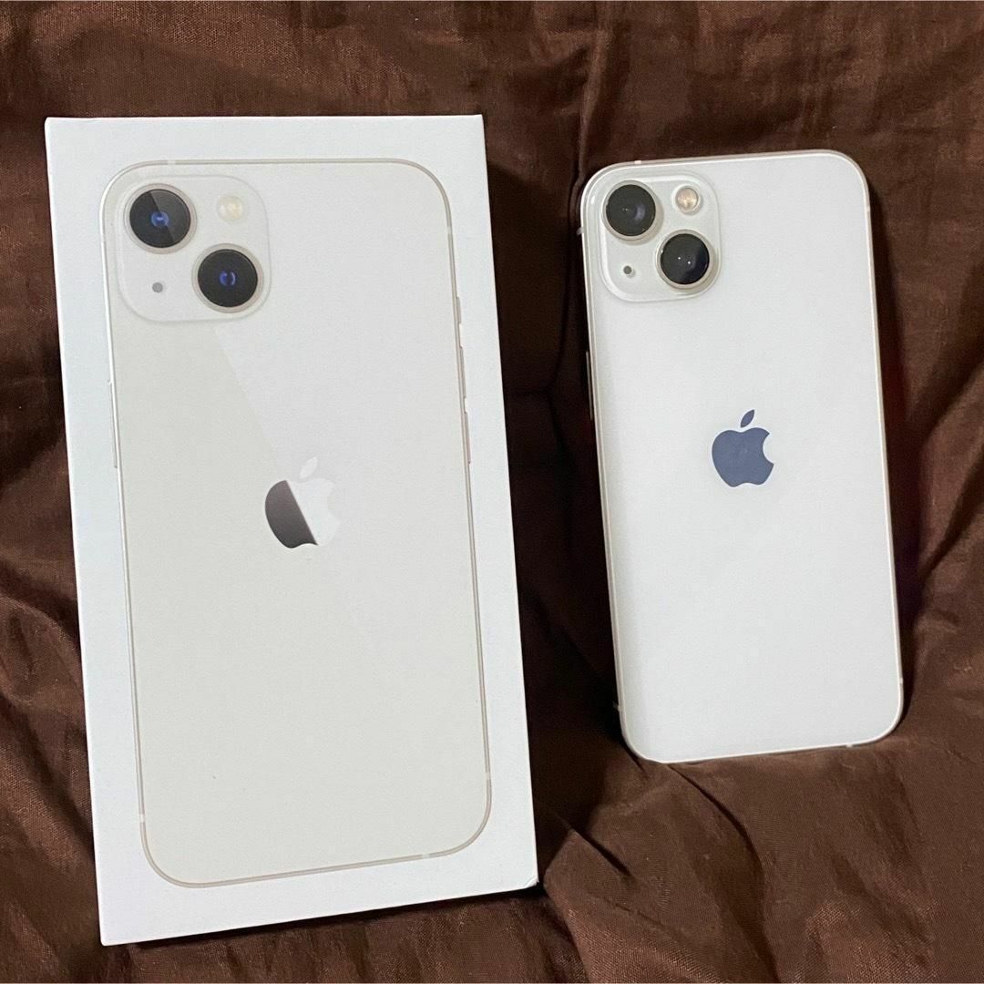 iPhone13 スターライト 128GB ホワイト 中古 スマホ/家電/カメラのスマートフォン/携帯電話(スマートフォン本体)の商品写真