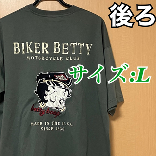 【新品】 ベティちゃん　ベティブープ　L 半袖　tシャツ　カーキ　刺繍
