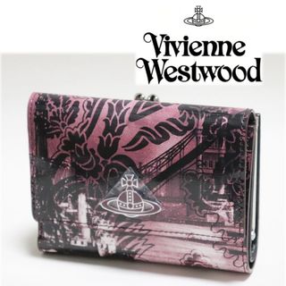 ヴィヴィアンウエストウッド(Vivienne Westwood)の《ヴィヴィアンウエストウッド》新品 メタルオーブ付 レザーがま口3つ折り財布(財布)