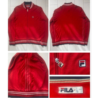 フィラ(FILA)の美品 80s 90s FILA wool knit jersey BORG XL(ジャージ)