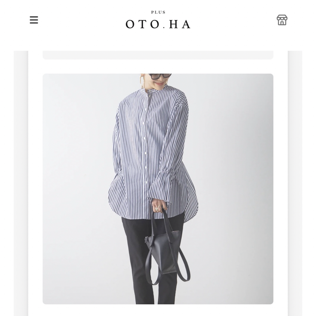 新品！OTO.HA ストライプシャツ レディースのトップス(シャツ/ブラウス(長袖/七分))の商品写真