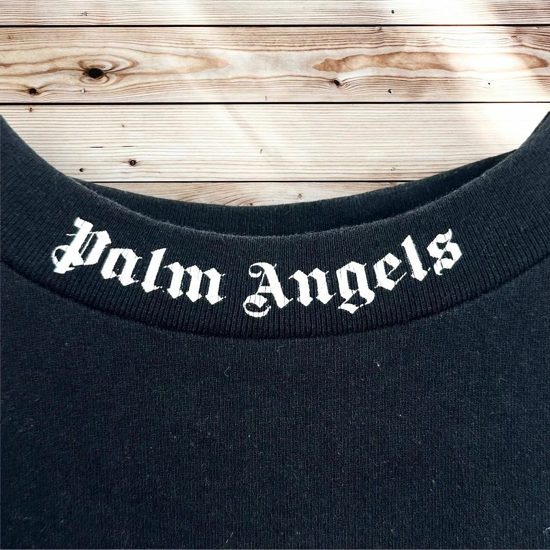 PALM ANGELS(パームエンジェルス)の【定番ブラック】パームエンジェルス☆バックロゴ入りTシャツ 入手困難 XL 黒 メンズのトップス(Tシャツ/カットソー(半袖/袖なし))の商品写真