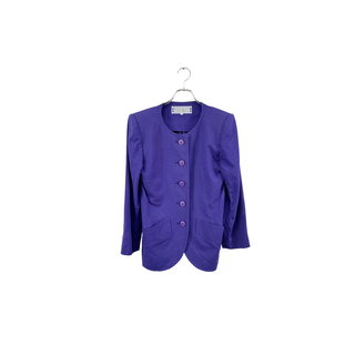 YVESSAINTLAURENT purple jacket イヴサンローラン ジャケット パープル ヴィンテージ レディース 6(ノーカラージャケット)