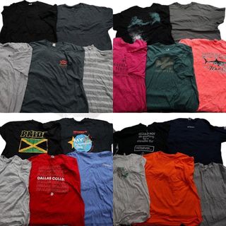 古着卸 まとめ売り カラーmix プリント 半袖Tシャツ 20枚セット (メンズ 4XL /3XL ) 企業系 ボーダー 風景 MT0955(その他)