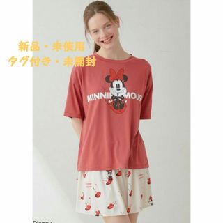 ジェラートピケ(gelato pique)の【新品・未使用】ジェラートピケ  ミニーワンポイントTシャツ＆パンツ(ルームウェア)