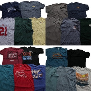 古着卸 まとめ売り カラーmix プリント 半袖Tシャツ 20枚セット (メンズ L ) NIKE GAP LSU MT0949(その他)