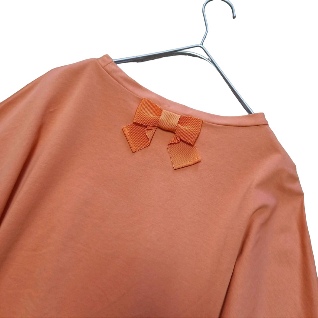 M'S GRACY(エムズグレイシー)のエムズグレイシー 上品 フレア バックリボン カットソー きれい オレンジ 40 レディースのトップス(カットソー(長袖/七分))の商品写真