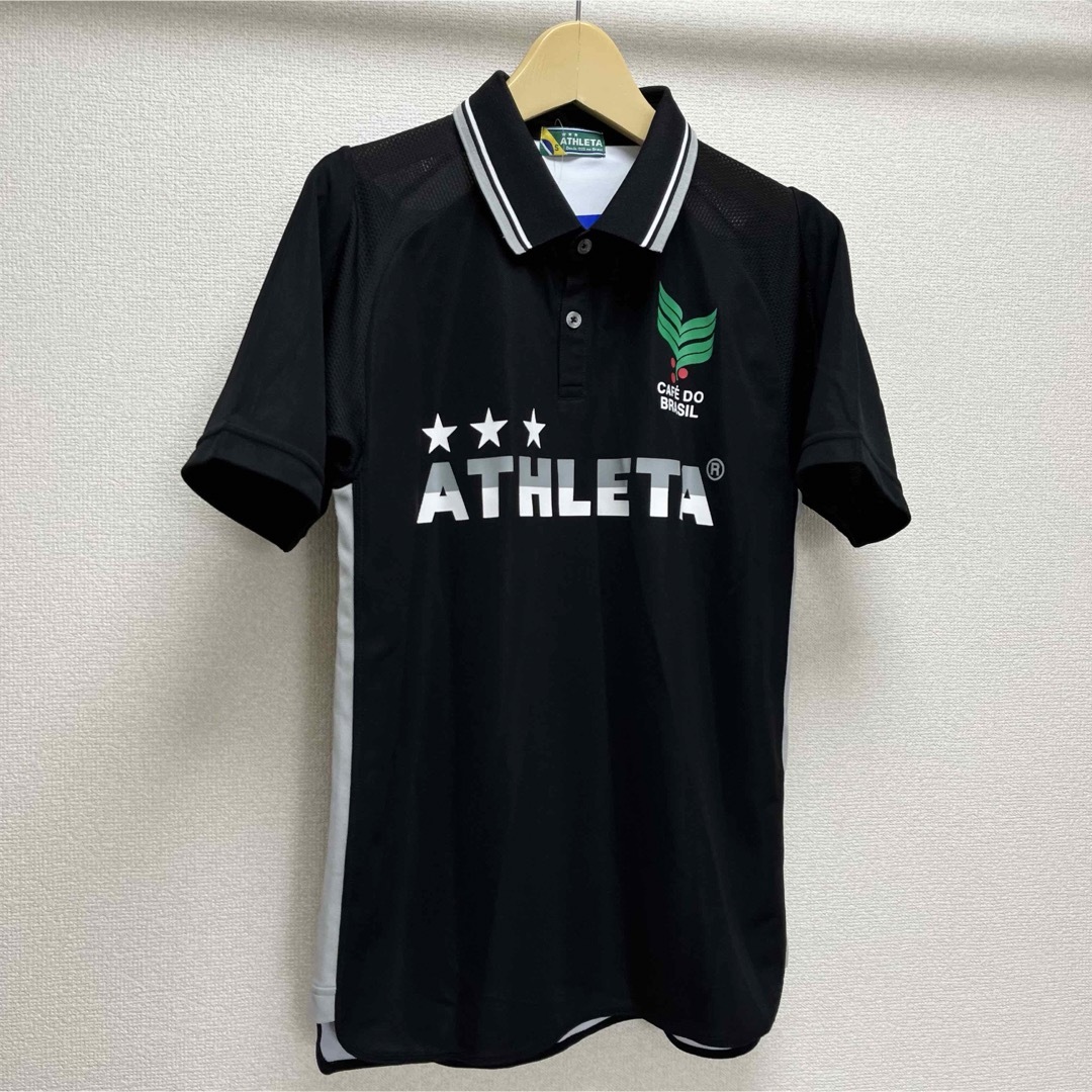 ATHLETA(アスレタ)のATHLETA ポロシャツ　半袖　黒　ブラック系　新品タグ付き メンズのトップス(ポロシャツ)の商品写真