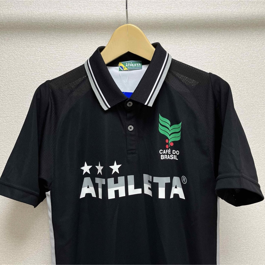 ATHLETA(アスレタ)のATHLETA ポロシャツ　半袖　黒　ブラック系　新品タグ付き メンズのトップス(ポロシャツ)の商品写真