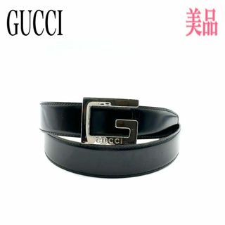 グッチ(Gucci)のGUCCI グッチ ベルト リバーシブル ブラック×ダークブラウン×シルバーG(ベルト)