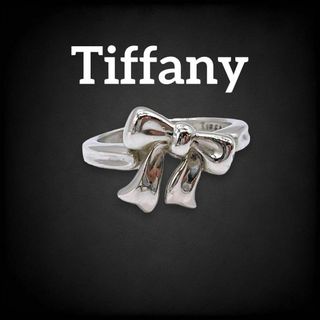 ティファニー(Tiffany & Co.)の✨希少美品✨ ティファニー リボン 指輪 リング 8号 シルバー 826(リング(指輪))