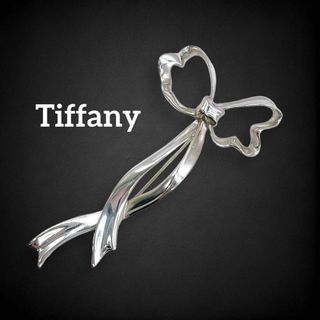 ティファニー(Tiffany & Co.)の✨希少美品✨ ティファニー ブローチ ラージ リボン 1985 シルバー 825(ブローチ/コサージュ)