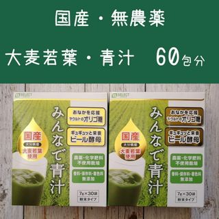 ヤクルト(Yakult)のヤクルト　みんなで青汁　大麦若葉　国産・無農薬 60袋分(青汁/ケール加工食品)