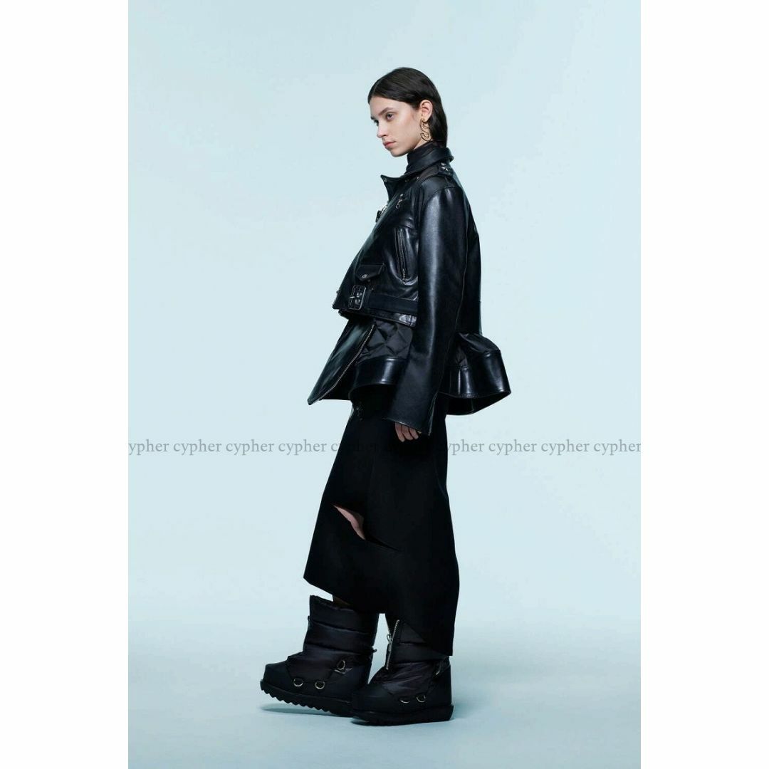 sacai - 3 新品 22AW サカイ ショット レザー ブルゾン sacai - 3 新品 22AW サカイ ショット レザー ブルゾン