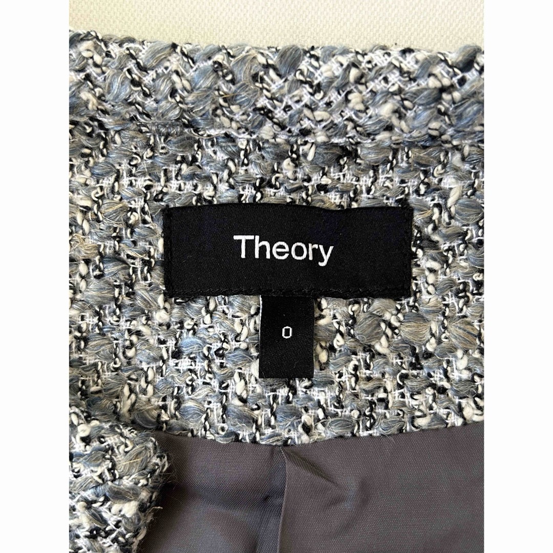 theory(セオリー)のTheory セオリー   現行品 ツイードノーカラージャケット レディースのジャケット/アウター(ノーカラージャケット)の商品写真