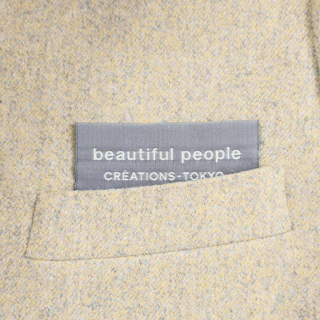 beautiful people(ビューティフルピープル)のbeautiful people ビューティフルピープル 23AW melange melton S2B jacket メリノウールメンズライクジャケット 1335101004 ベージュ 36 レディースのジャケット/アウター(その他)の商品写真